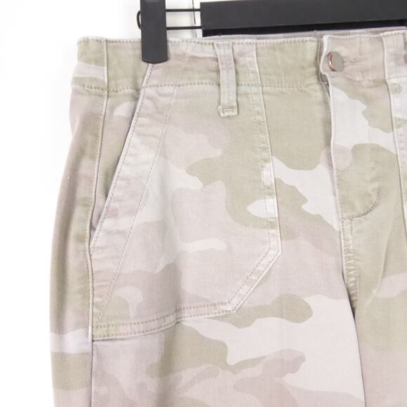 Paige Jogger Pants Womens SZ 26 Mayslie Jogger Mid Rise Camouflage Straight Leg - Picture 2 of 16